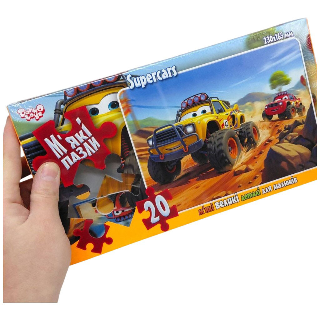 Дитячі м'які пазли "ГОНКИ", 20 елементів, Dankotoys - № 2 Дитячі м'які пазли "ГОНКИ", 20 елементів, Dankotoys - № 2