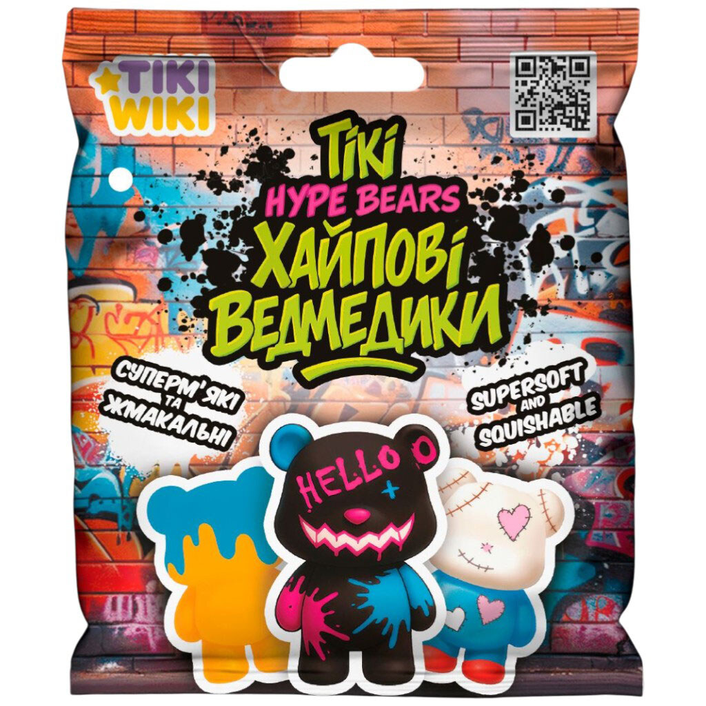 Игрушка-сквиш "ХАЙПОВЫЕ МИШКИ", в диспл., Tiki Wiki - № 1 Игрушка-сквиш "ХАЙПОВЫЕ МИШКИ", в диспл., Tiki Wiki - № 1