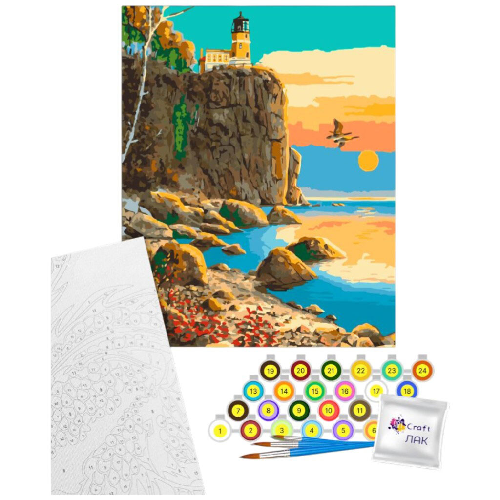 Картина за номерами "Маяк Спліт-Рок", 40x50 см, Art Craft - № 2 Картина за номерами "Маяк Спліт-Рок", 40x50 см, Art Craft - № 2