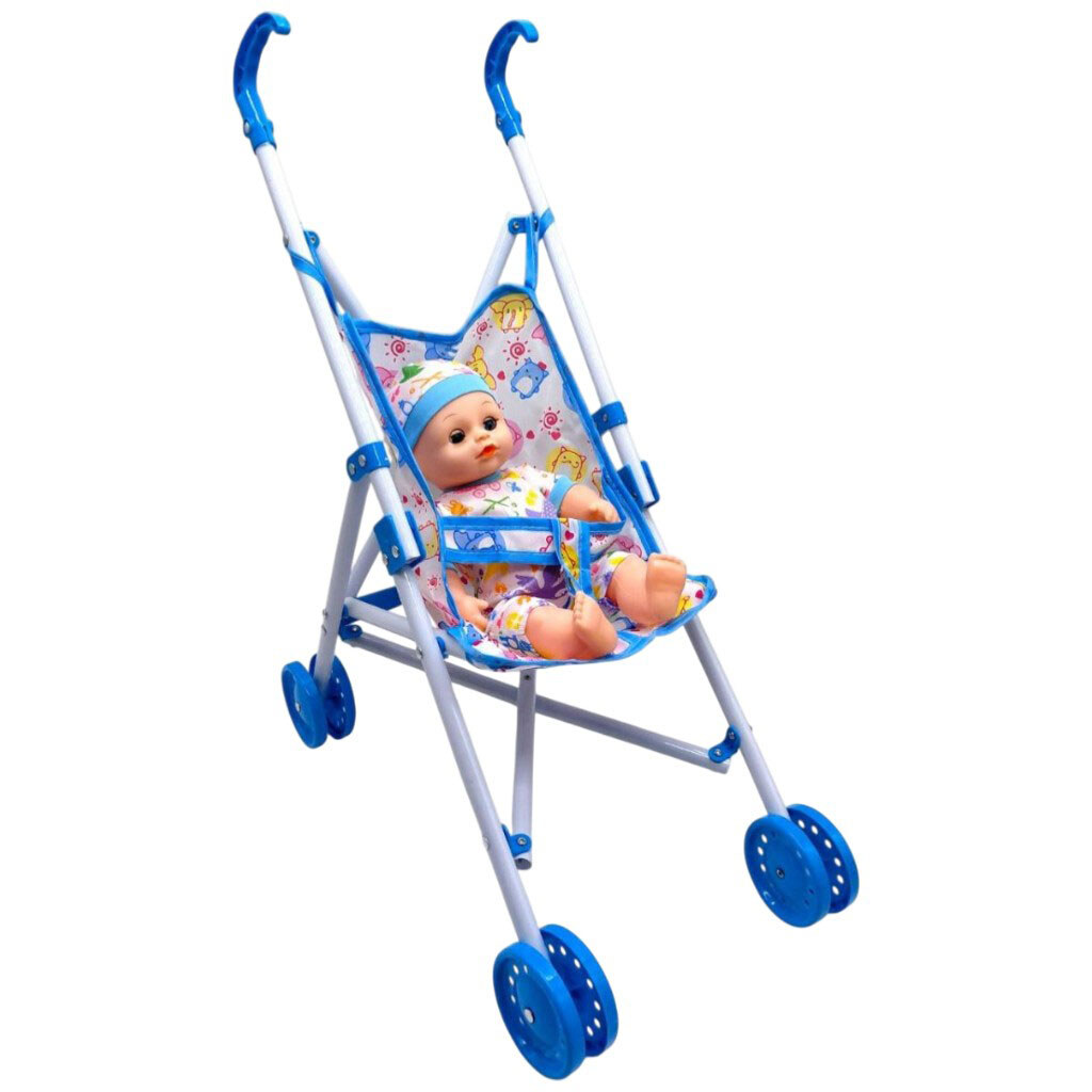 Коляска в кульку з лялькою, сидяча, р.62x20см, Yg Toys - № 3 Коляска в кульку з лялькою, сидяча, р.62x20см, Yg Toys - № 3