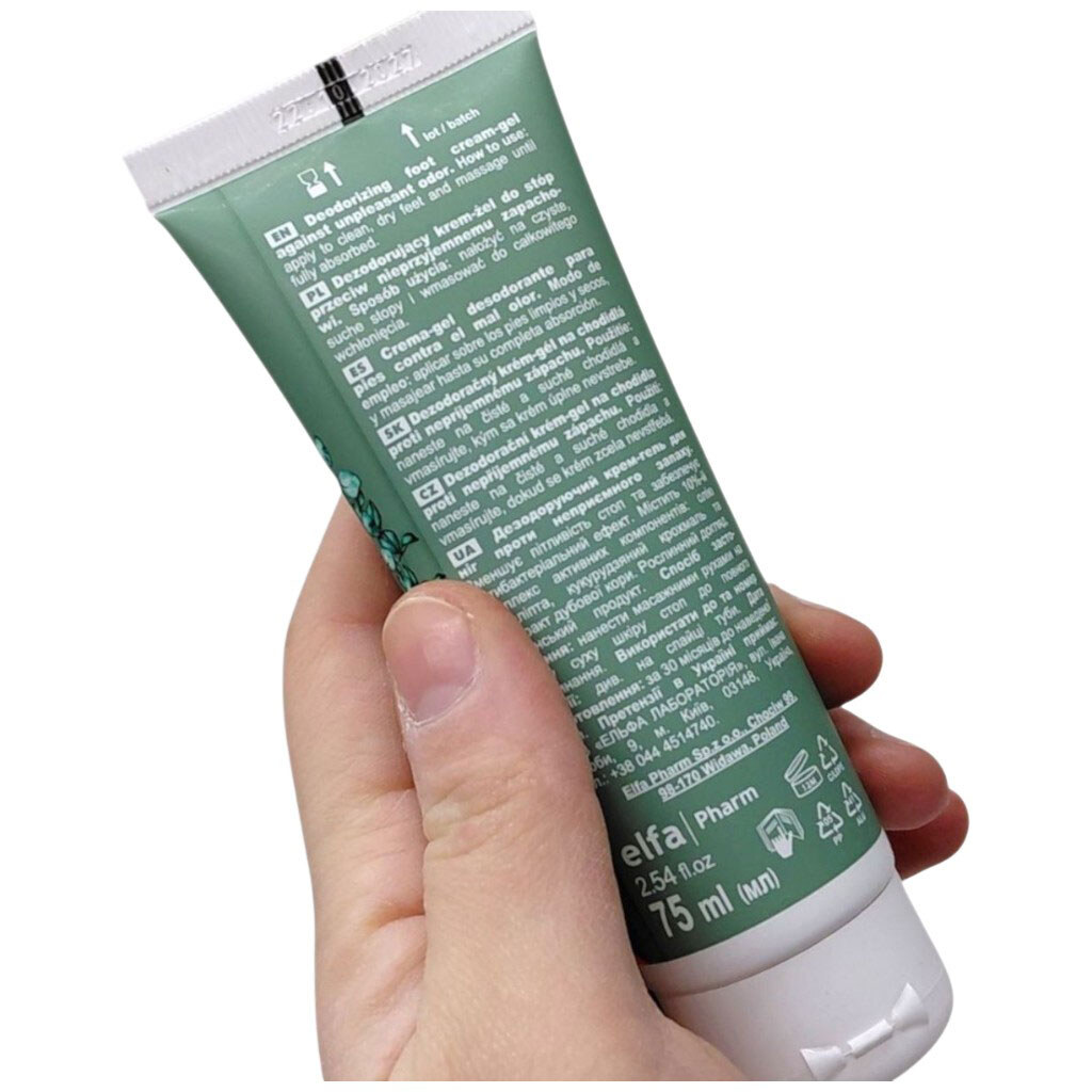 Крем-гель для ног "Green Pharmacy", 75 мл, дезодорующий, против неприятного запаха - № 3 Крем-гель для ног "Green Pharmacy", 75 мл, дезодорующий, против неприятного запаха - № 3