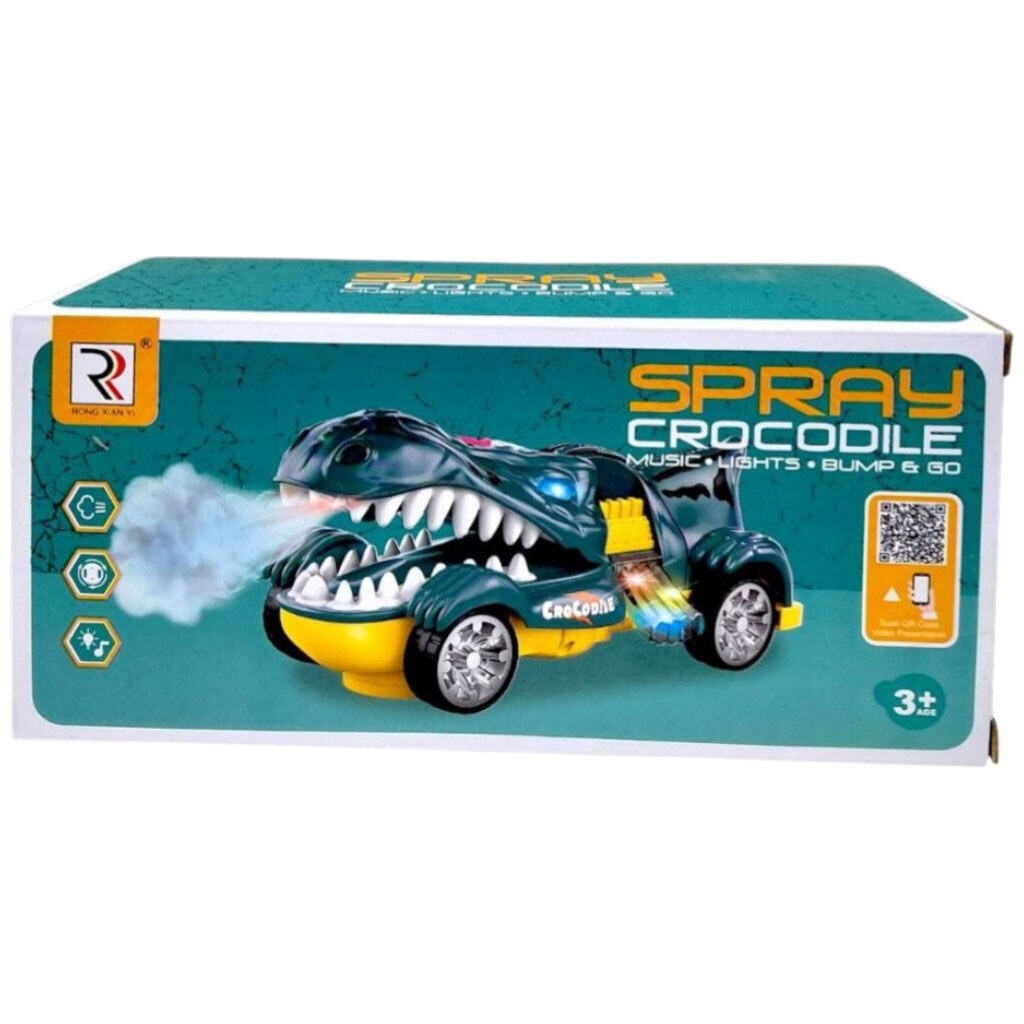 Машина "Крокодил", с дымом, светом и музыкой, в коробке р.22x8,8x10,4см, Rong Xian Yi - № 2 Машина "Крокодил", с дымом, светом и музыкой, в коробке р.22x8,8x10,4см, Rong Xian Yi - № 2