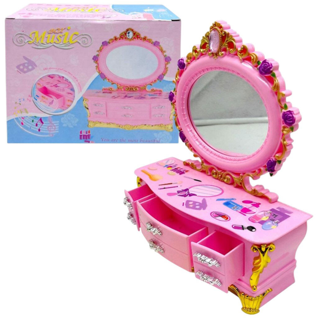 Музичний ящик із дзеркальцем у коробці, 9212 г, 20x16x9,5см, Mic - № 2 Музичний ящик із дзеркальцем у коробці, 9212 г, 20x16x9,5см, Mic - № 2