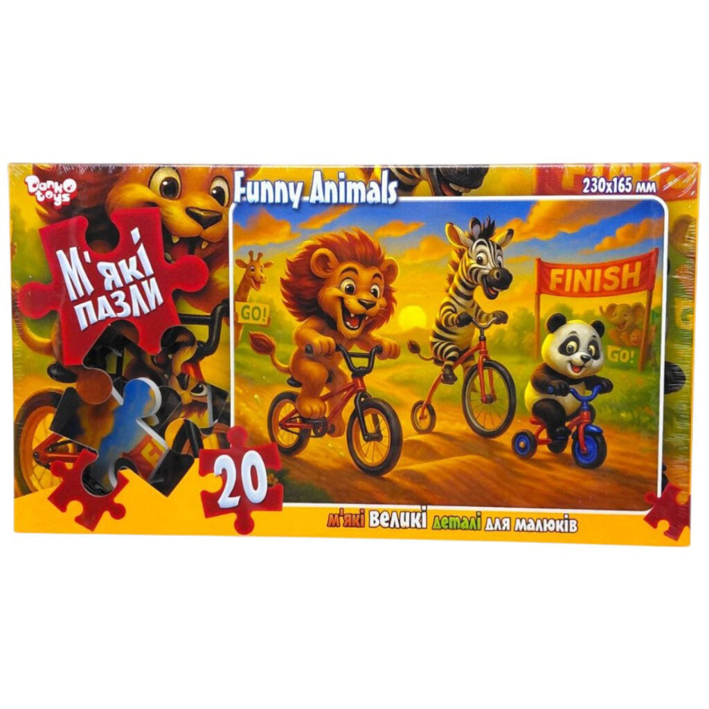 М'які пазли "ВЕЛОГОНКА", 20 елементів, Dankotoys - № 1 М'які пазли "ВЕЛОГОНКА", 20 елементів, Dankotoys - № 1