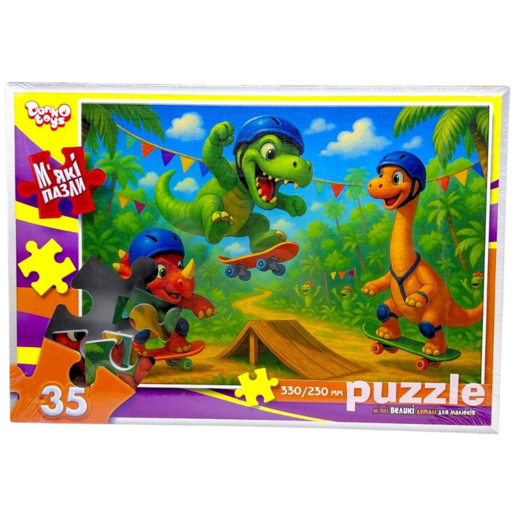 М'які пазли "СКЕЙТПАРК", 35 елементів, Dankotoys - № 1 М'які пазли "СКЕЙТПАРК", 35 елементів, Dankotoys - № 1