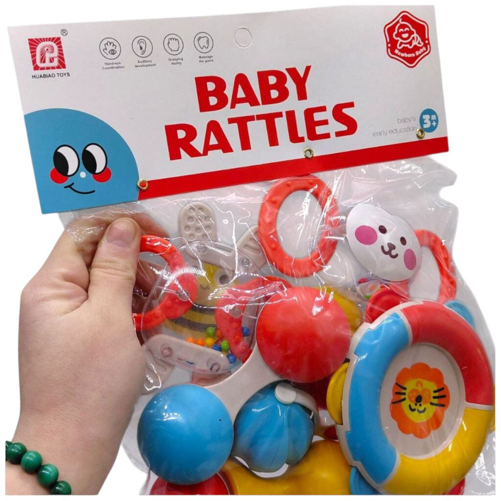 Набор погремушек в шарик 7 шт. р.28x24 см, Yg Toys - № 2 Набор погремушек в шарик 7 шт. р.28x24 см, Yg Toys - № 2