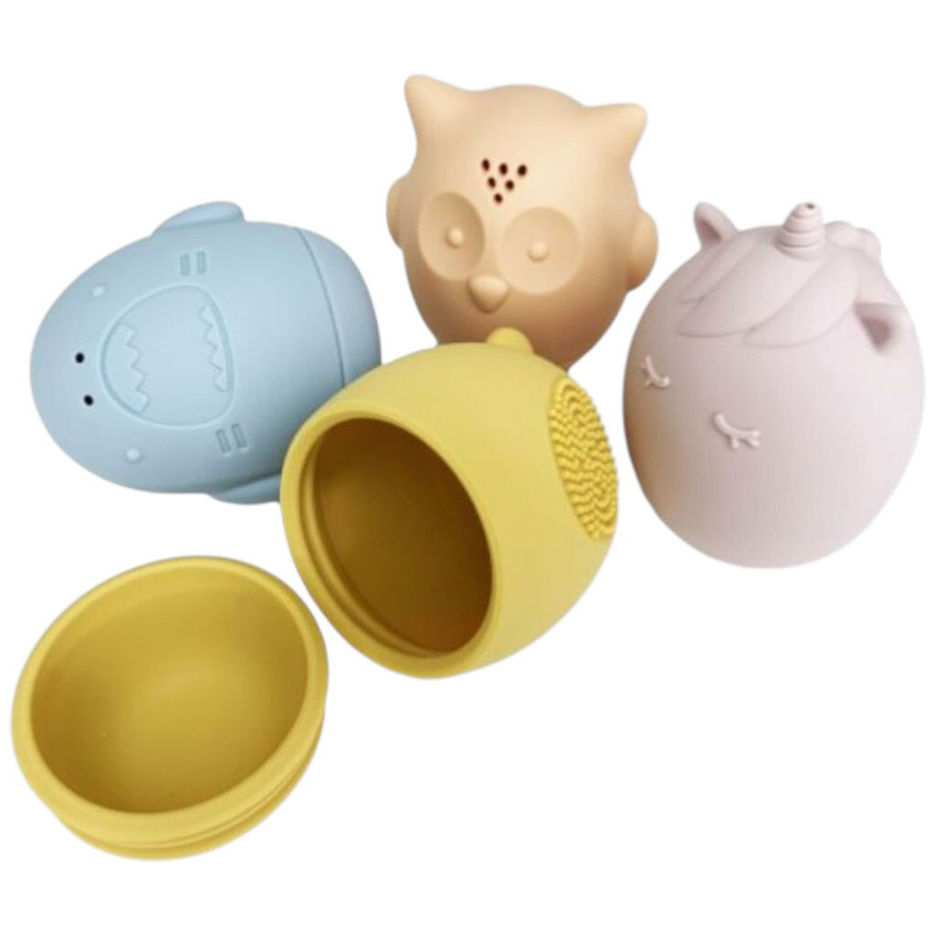 Набор силиконовых игрушек для купания "Лесные зверушки", Mega Zayka - № 2 Набор силиконовых игрушек для купания "Лесные зверушки", Mega Zayka - № 2