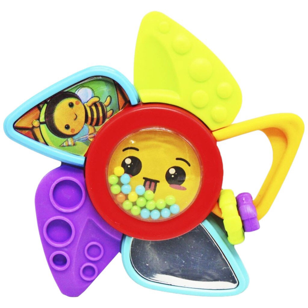 Брязкальце з прорізувачем "Квіточка" - № 1 Брязкальце з прорізувачем "Квіточка" - № 1