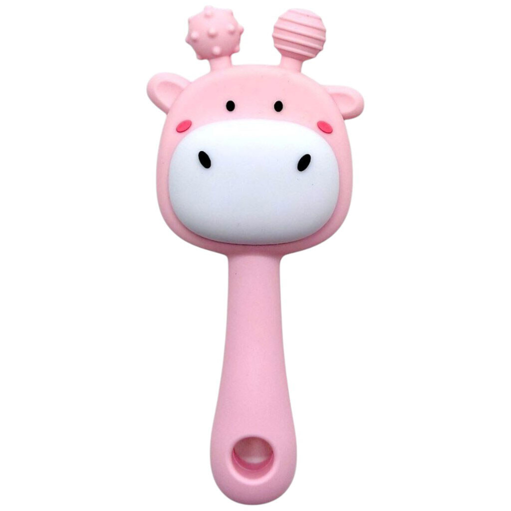 Силиконовый прорезыватель-погремушка "Жираф", Mega Zayka - № 1 Силиконовый прорезыватель-погремушка "Жираф", Mega Zayka - № 1