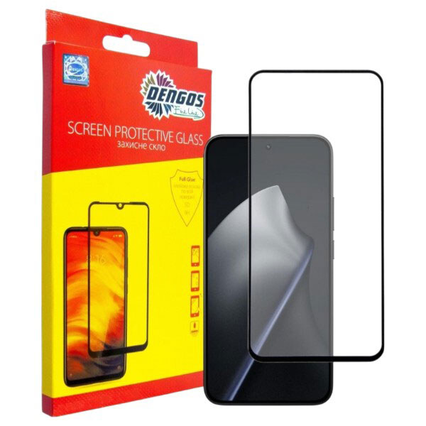 Защитное стекло Xiaomi 15T / 15T Pro, Dengos, Черный - № 1 Защитное стекло Xiaomi 15T / 15T Pro, Dengos, Черный - № 1