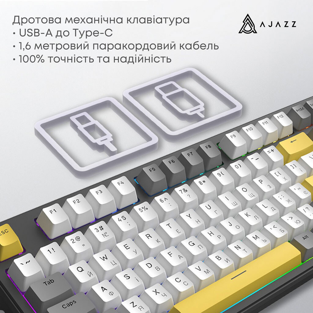 Клавиатура Ajazz AK870 V2, Черный - № 5 Клавиатура Ajazz AK870 V2, Черный - № 5
