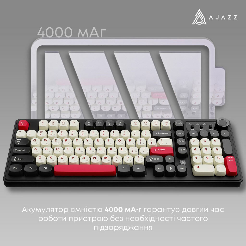 Клавіатура Ajazz AF98 Plus, Чорний - № 7 Клавіатура Ajazz AF98 Plus, Чорний - № 7