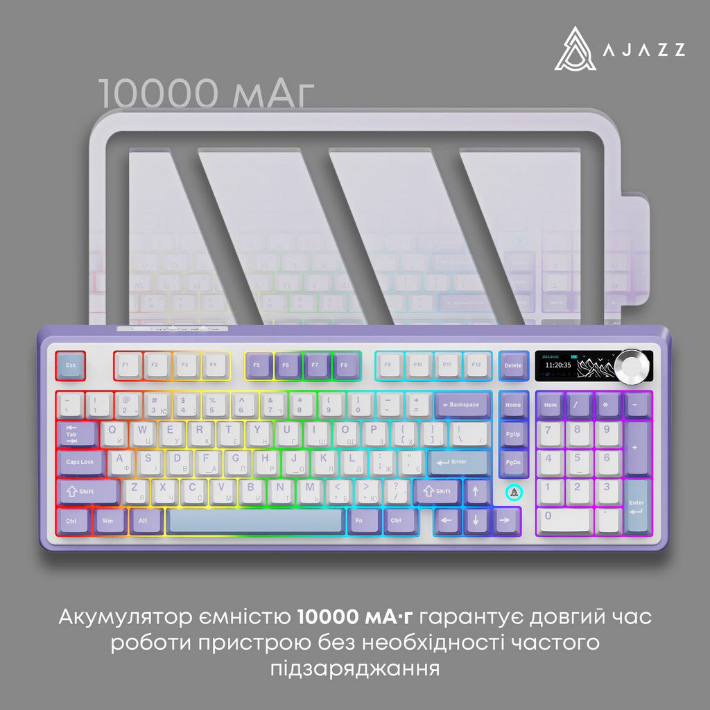 Клавиатура Ajazz AK980 V2, Белый - № 8 Клавиатура Ajazz AK980 V2, Белый - № 8