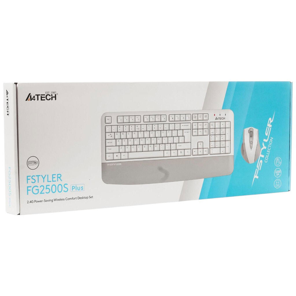 Клавиатура и мышь A4Tech Fstyler FG2500S Plus, Белый - № 6 Клавиатура и мышь A4Tech Fstyler FG2500S Plus, Белый - № 6