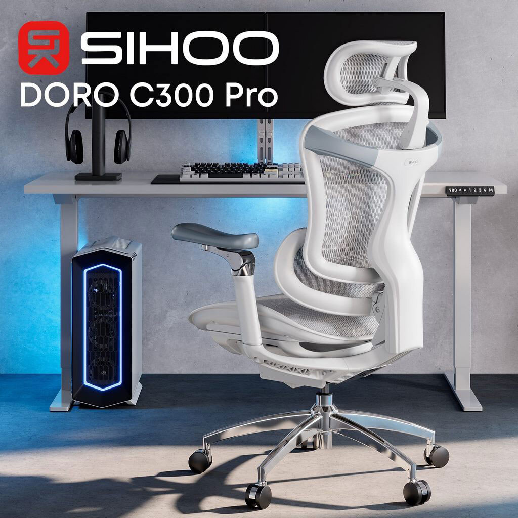 Офісне крісло Sihoo Doro C300 Pro Mesh, Білий - № 5 Офісне крісло Sihoo Doro C300 Pro Mesh, Білий - № 5