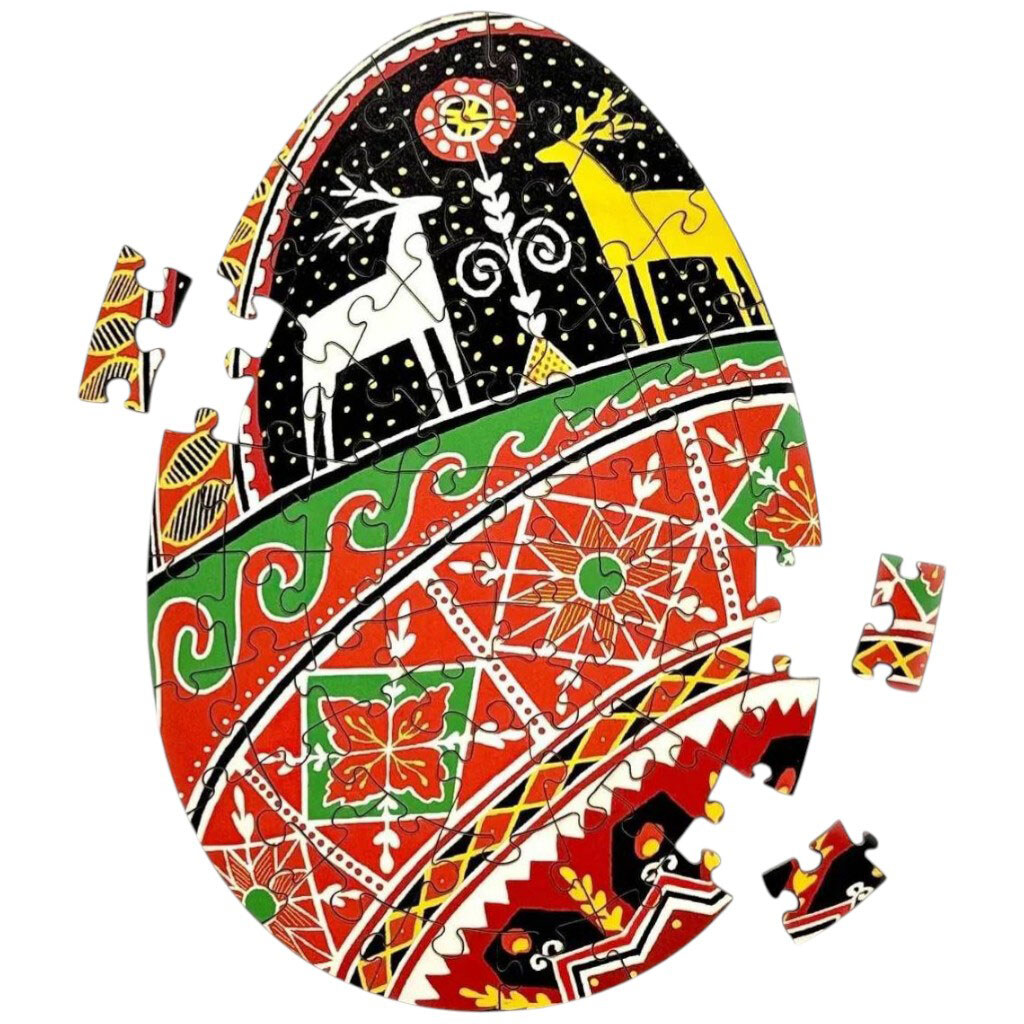 Пазл деревянный "Писанка в узорах Тараса Городецкого", UkrainianPuzzles - № 1 Пазл деревянный "Писанка в узорах Тараса Городецкого", UkrainianPuzzles - № 1