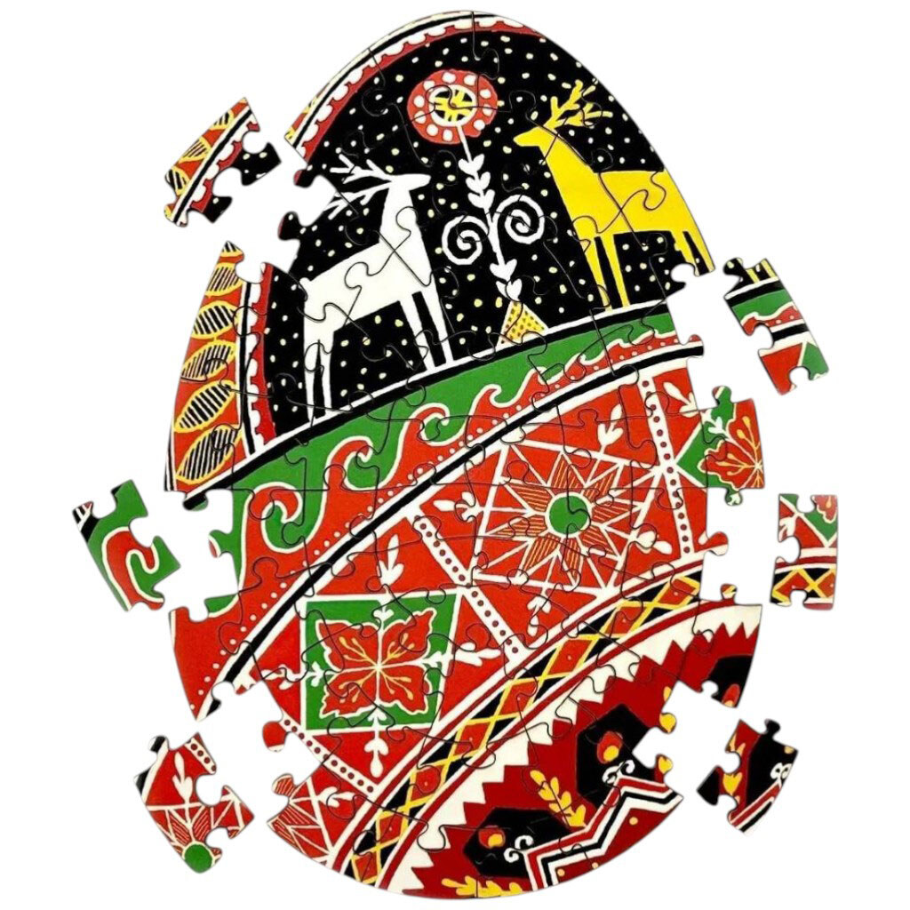 Пазл деревянный "Писанка в узорах Тараса Городецкого", UkrainianPuzzles - № 2 Пазл деревянный "Писанка в узорах Тараса Городецкого", UkrainianPuzzles - № 2