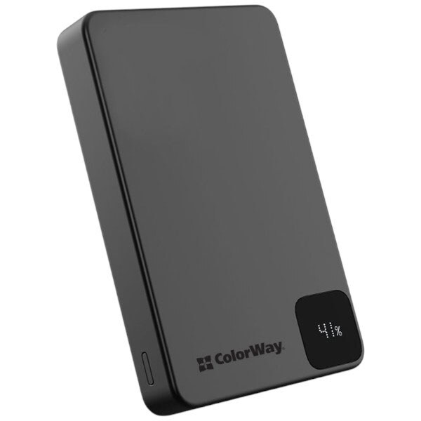 Портативная батарея (Power Bank) ColorWay CW-PB100LPA1BK-WPDD, 10000 mAh, Черный - № 2 Портативная батарея (Power Bank) ColorWay CW-PB100LPA1BK-WPDD, 10000 mAh, Черный - № 2