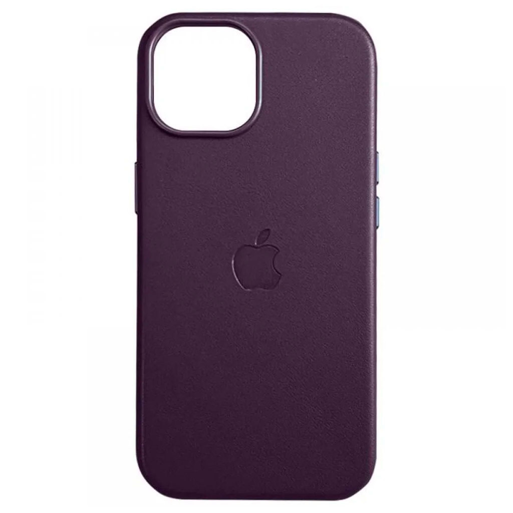 Чохол (накладка) Apple iPhone 13, Leather Case Color, Dark Purple, MagSafe, Фіолетовий - № 1 Чохол (накладка) Apple iPhone 13, Leather Case Color, Dark Purple, MagSafe, Фіолетовий - № 1