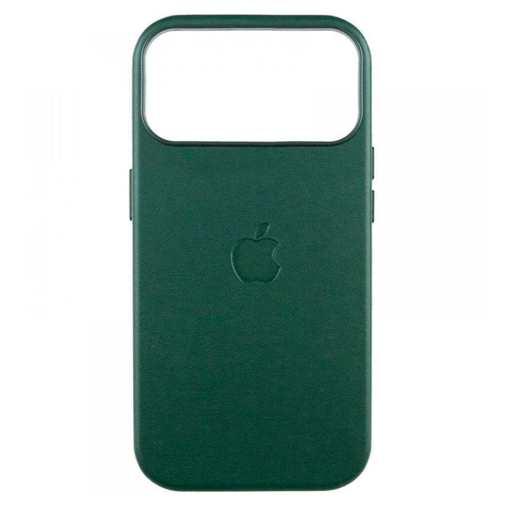Чохол (накладка) Apple iPhone 17 Pro Max, Leather Case Color, MagSafe, Зелений - № 1 Чохол (накладка) Apple iPhone 17 Pro Max, Leather Case Color, MagSafe, Зелений - № 1