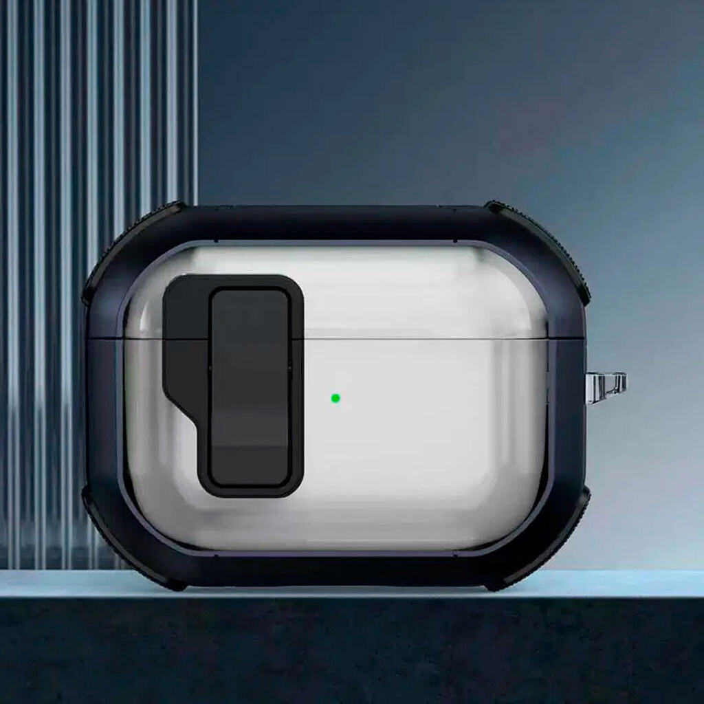 Чехол (накладка) Apple AirPods Pro 3, Epik Locking Button, Синий - № 2 Чехол (накладка) Apple AirPods Pro 3, Epik Locking Button, Синий - № 2