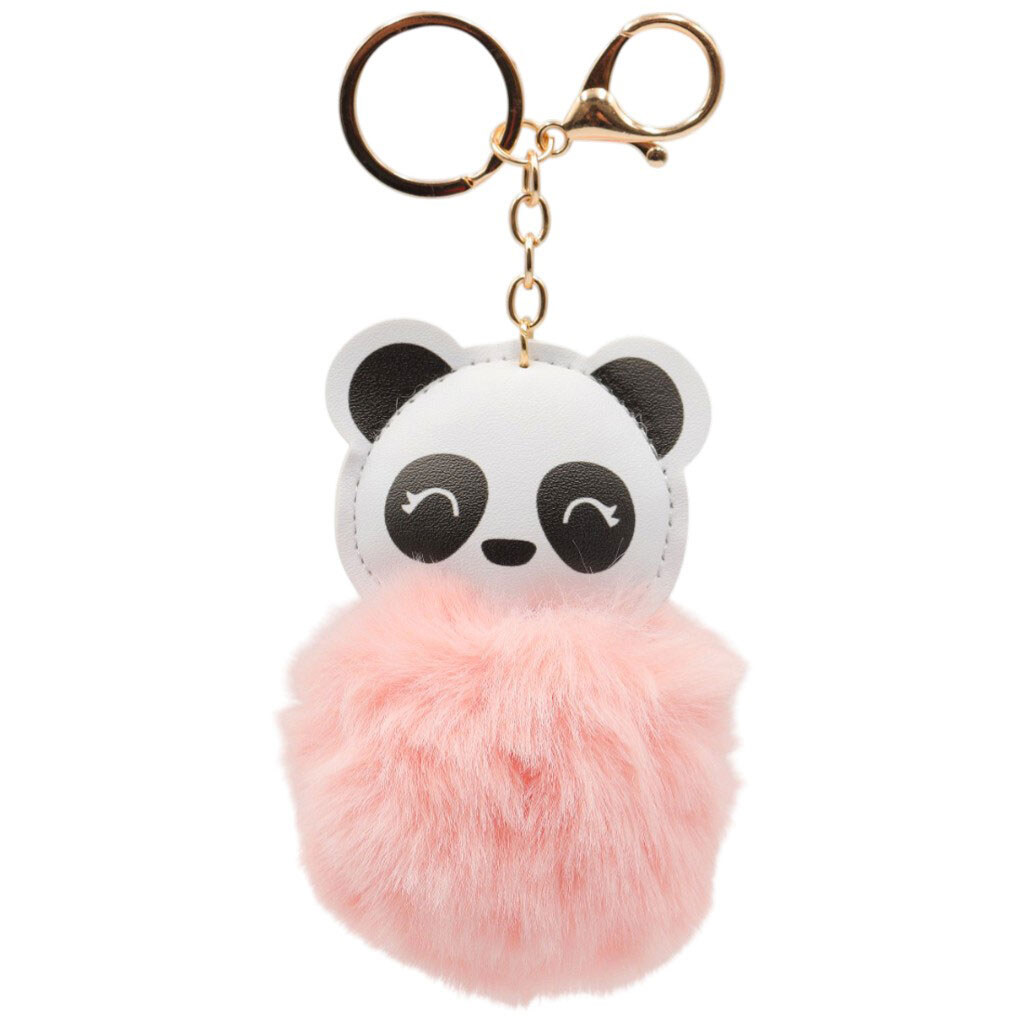 Брелок для ключів "Панда" з пухнастою кулькою - № 1 Брелок для ключів "Панда" з пухнастою кулькою - № 1