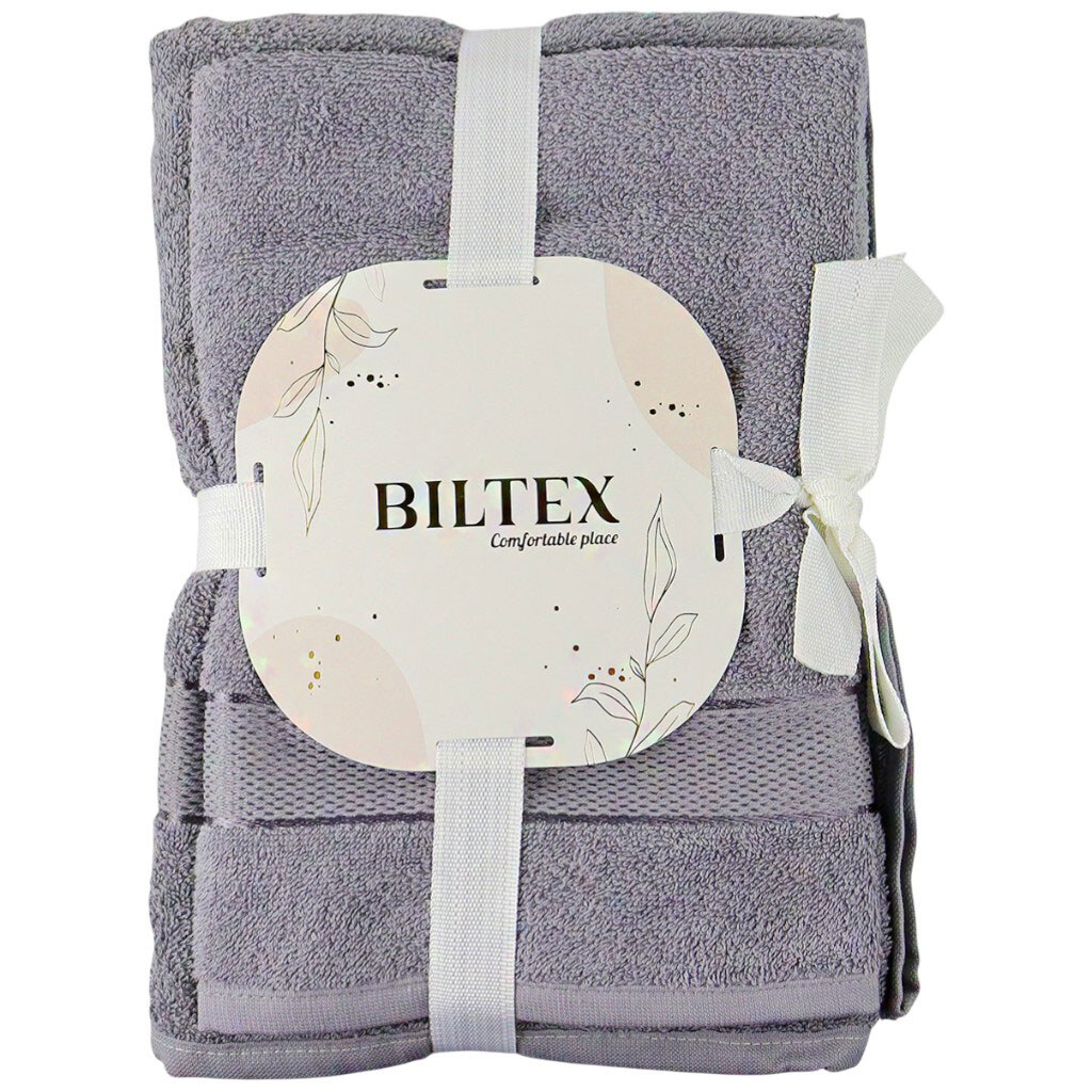 Набор полотенец махровых Biltex микс, 50х90 см, 70х140 см, 2 шт/уп - № 1 Набор полотенец махровых Biltex микс, 50х90 см, 70х140 см, 2 шт/уп - № 1