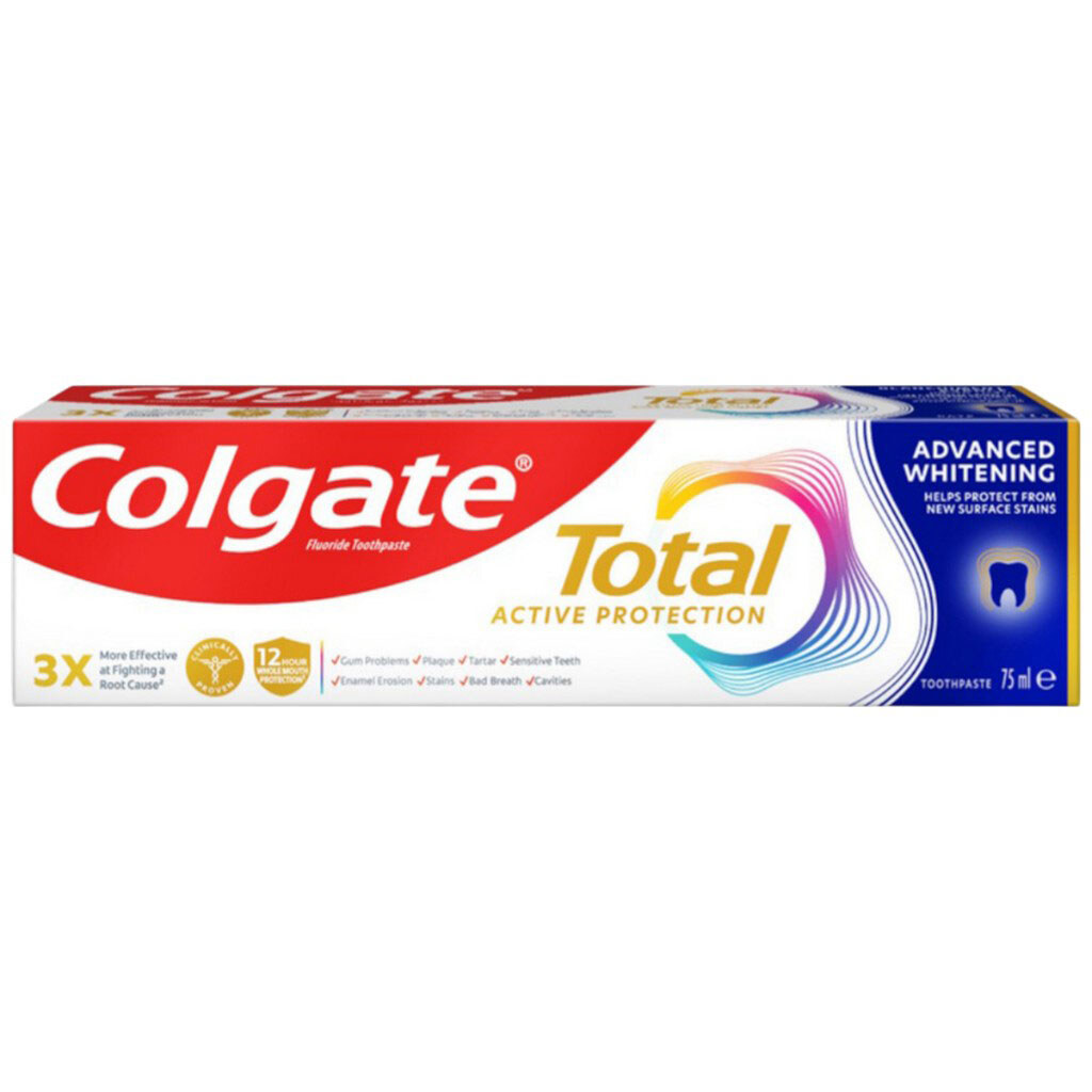 Паста зубная COLGATE Total Комплексное отбеливание, 75 мл - № 1 Паста зубная COLGATE Total Комплексное отбеливание, 75 мл - № 1