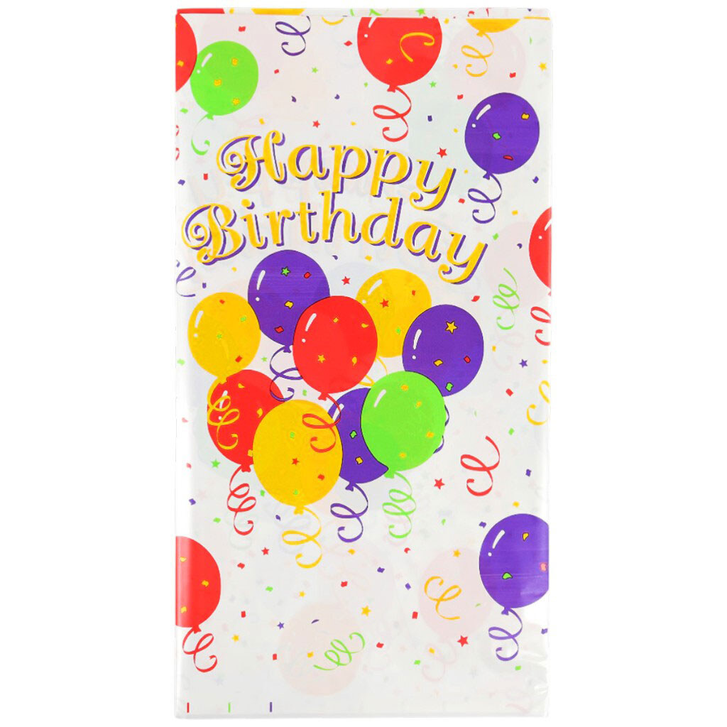 Скатерть для стола декоративная Нappy Birthday, 140х180 см - № 2 Скатерть для стола декоративная Нappy Birthday, 140х180 см - № 2