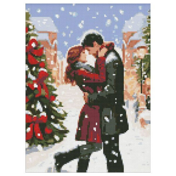 Алмазная мозаика "Зимняя романтика", с голограммными стразами, AB, 30х40см, Ідейка - № 1 Алмазная мозаика "Зимняя романтика", с голограммными стразами, AB, 30х40см, Ідейка - № 1