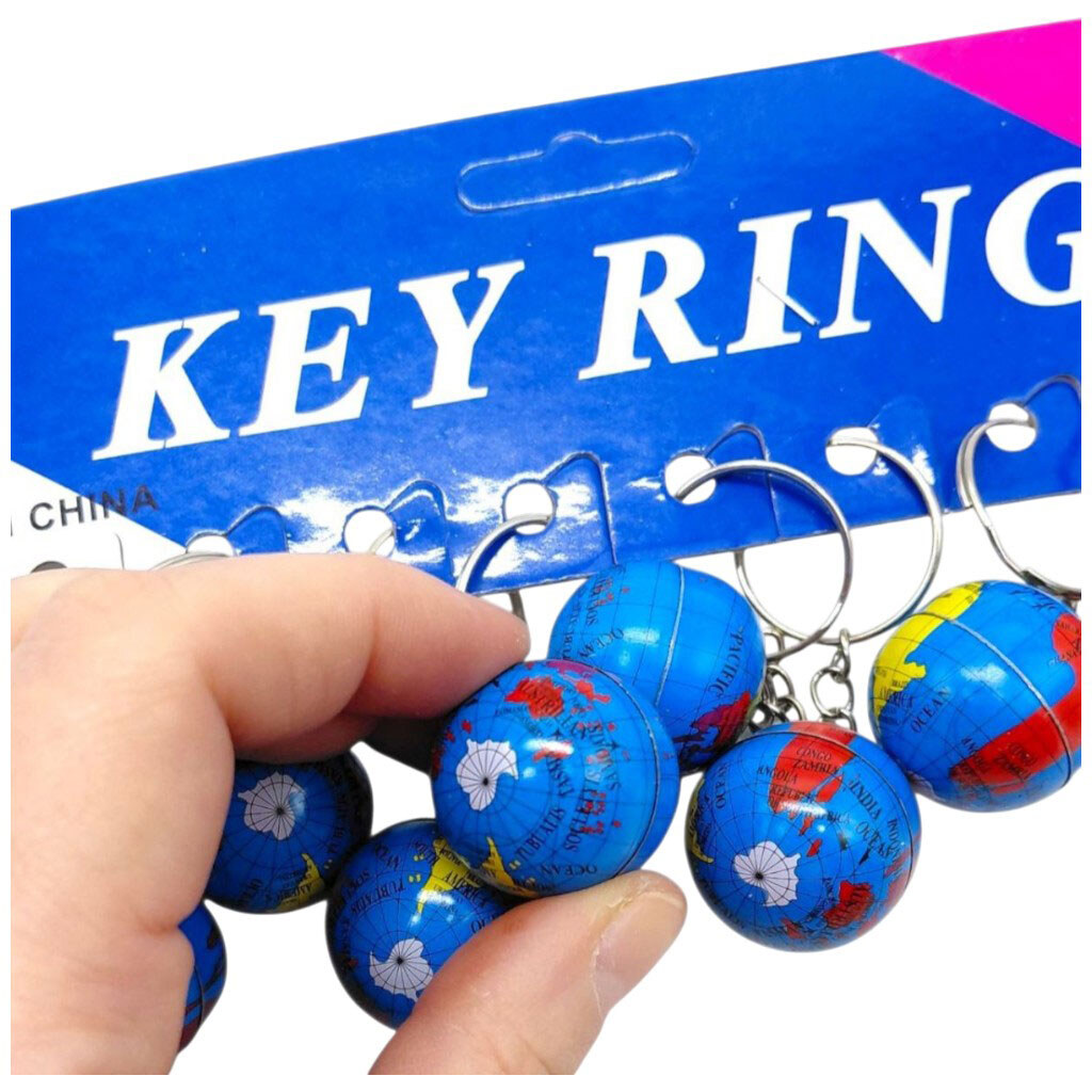 Брелок "Глобус", металевий, 6,5 см, Mic - № 2 Брелок "Глобус", металевий, 6,5 см, Mic - № 2