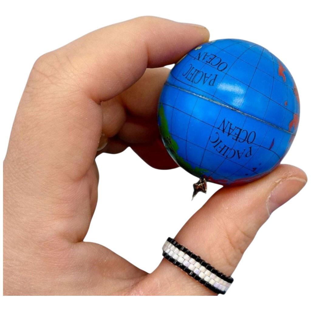 Брелок "Глобус", металевий, 8 см, 12 шт, Mic - № 2 Брелок "Глобус", металевий, 8 см, 12 шт, Mic - № 2