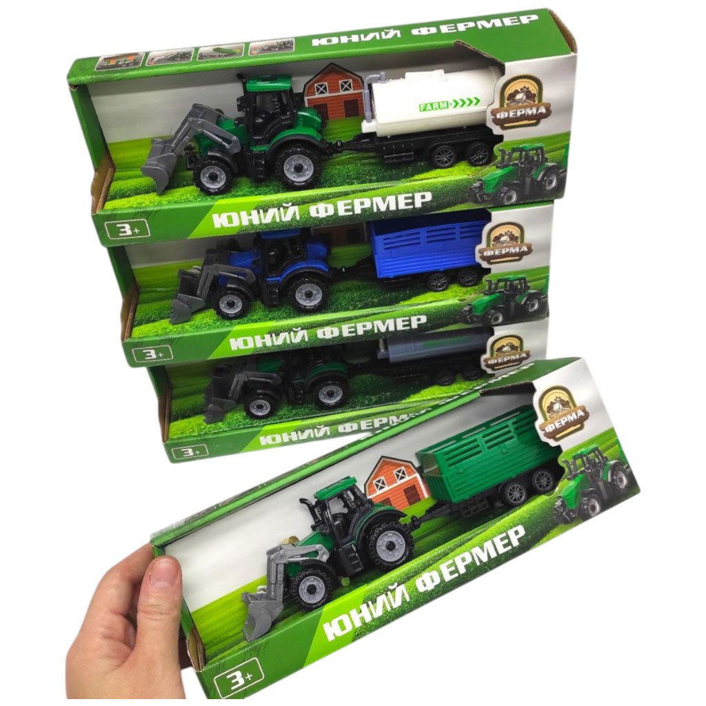 Зелений трактор із сірою бочкою, Mic - № 2 Зелений трактор із сірою бочкою, Mic - № 2