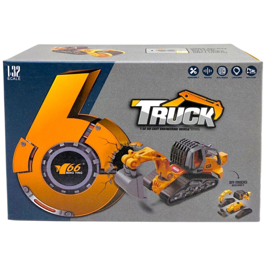 Металлический трактор с набором ковшей, 7х12х17см, Mic - № 2 Металлический трактор с набором ковшей, 7х12х17см, Mic - № 2