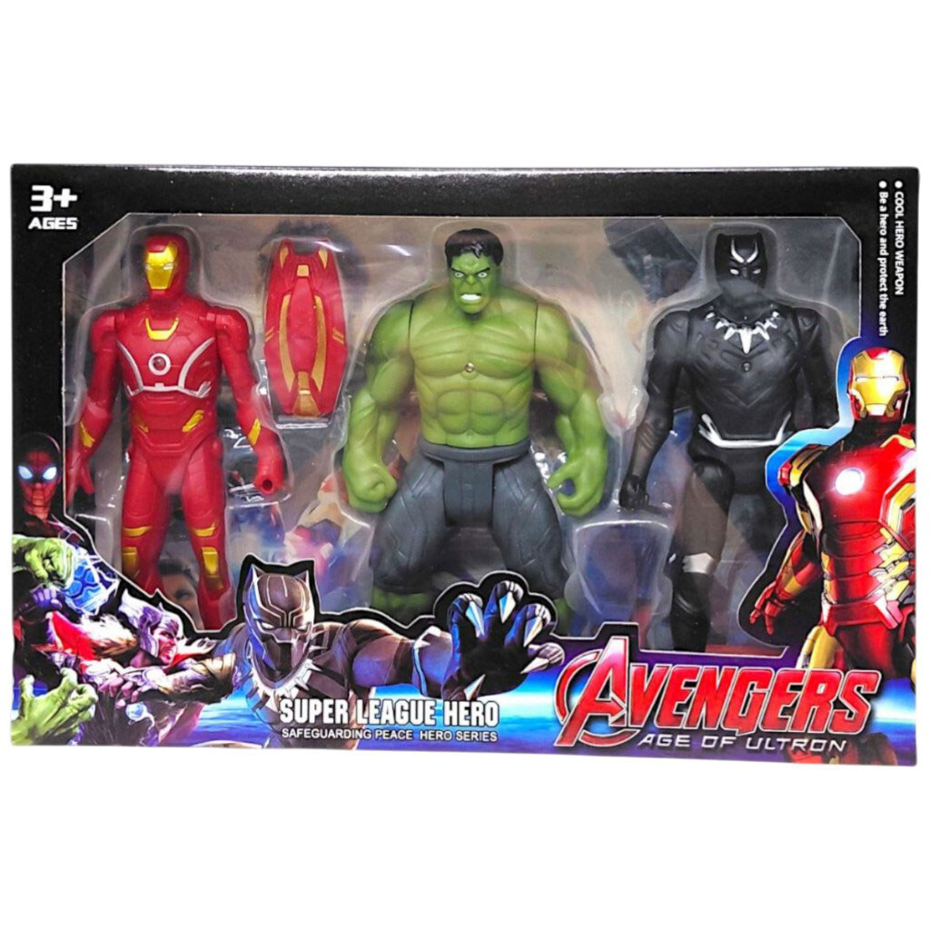 Набор героев "MARVEL", 3шт. в коробке, ВИД 1, Mic - № 1 Набор героев "MARVEL", 3шт. в коробке, ВИД 1, Mic - № 1