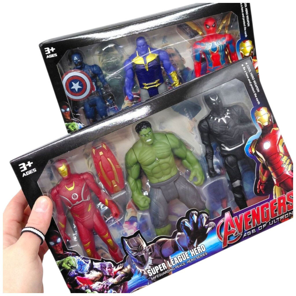 Набор героев "MARVEL", 3шт. в коробке, ВИД 1, Mic - № 2 Набор героев "MARVEL", 3шт. в коробке, ВИД 1, Mic - № 2