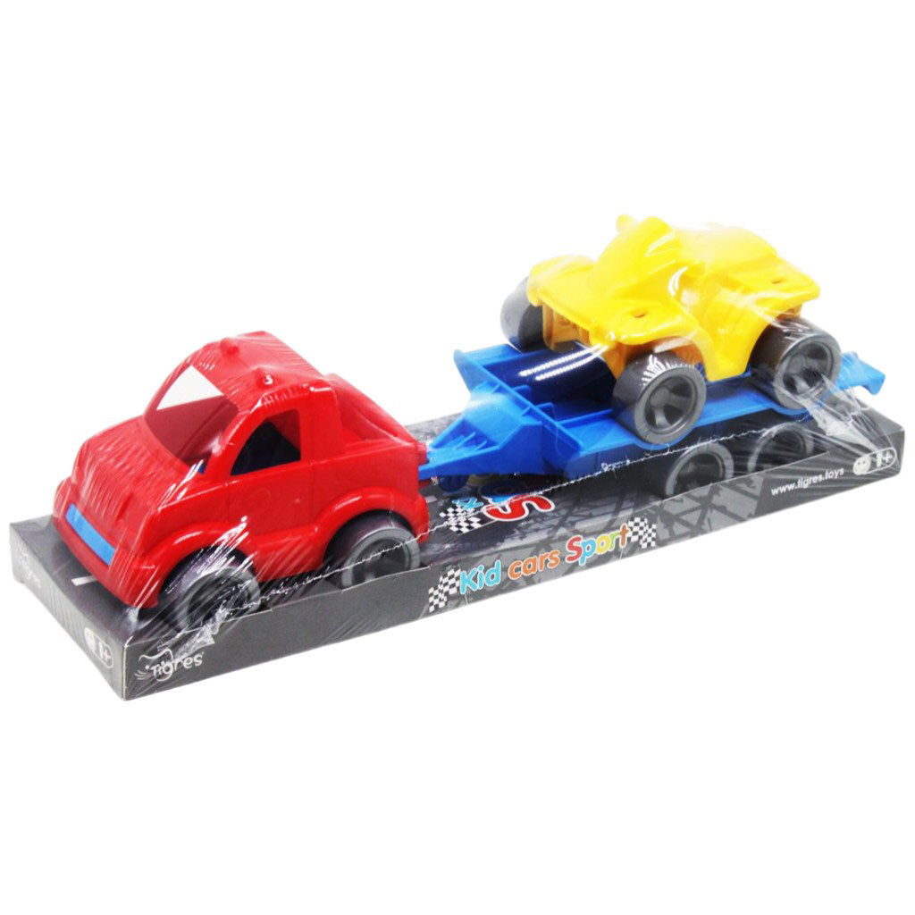 Набор авто "Kid cars Sport", машинка красная + квадроцикл желтый, Tigres - № 1 Набор авто "Kid cars Sport", машинка красная + квадроцикл желтый, Tigres - № 1