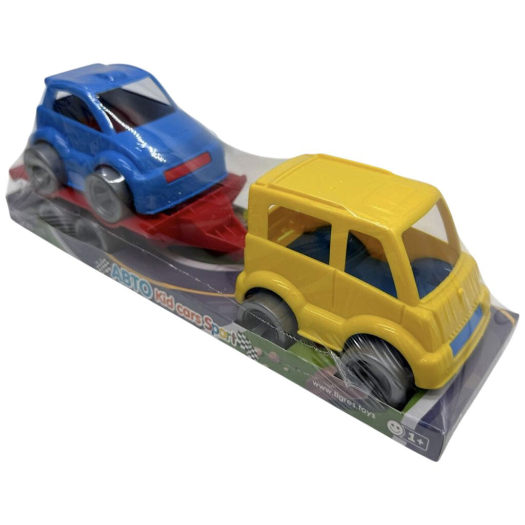 Набор авто "Kid cars Sport", автобус желтый + синяя машинка, Tigres - № 1 Набор авто "Kid cars Sport", автобус желтый + синяя машинка, Tigres - № 1