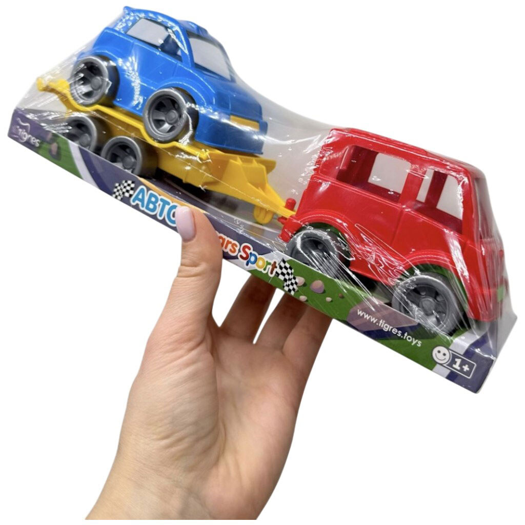 Набор авто "Kid cars Sport", автобус желтый + синяя машинка, Tigres - № 2 Набор авто "Kid cars Sport", автобус желтый + синяя машинка, Tigres - № 2