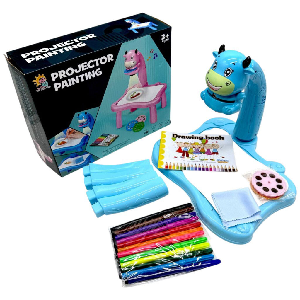 Столик з проектором, 2 кольори, на батарейках, музика, 3 диски, фломастери, в коробці, Mic - № 2 Столик з проектором, 2 кольори, на батарейках, музика, 3 диски, фломастери, в коробці, Mic - № 2