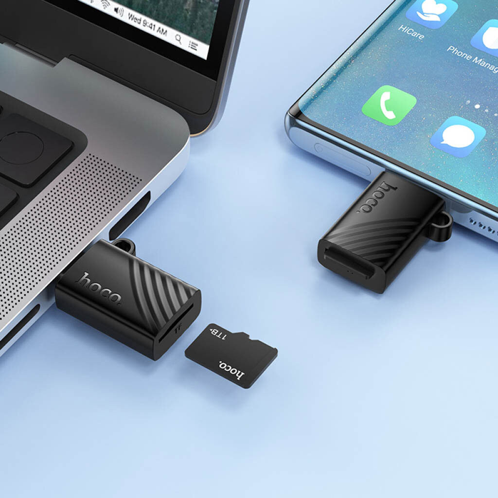 Картридер Hoco HB53 Mini, Чорний - № 8 Картридер Hoco HB53 Mini, Чорний - № 8