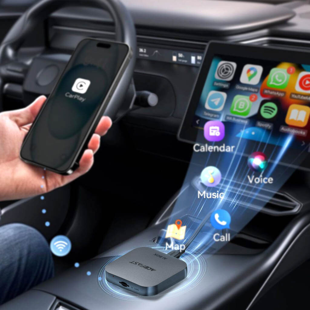 Адаптер CarPlay AceFast QC2, Серый - № 5 Адаптер CarPlay AceFast QC2, Серый - № 5