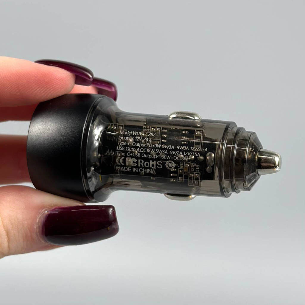 АЗУ WUW T103C, С кабелем, Type-C, Черный - № 3 АЗУ WUW T103C, С кабелем, Type-C, Черный - № 3