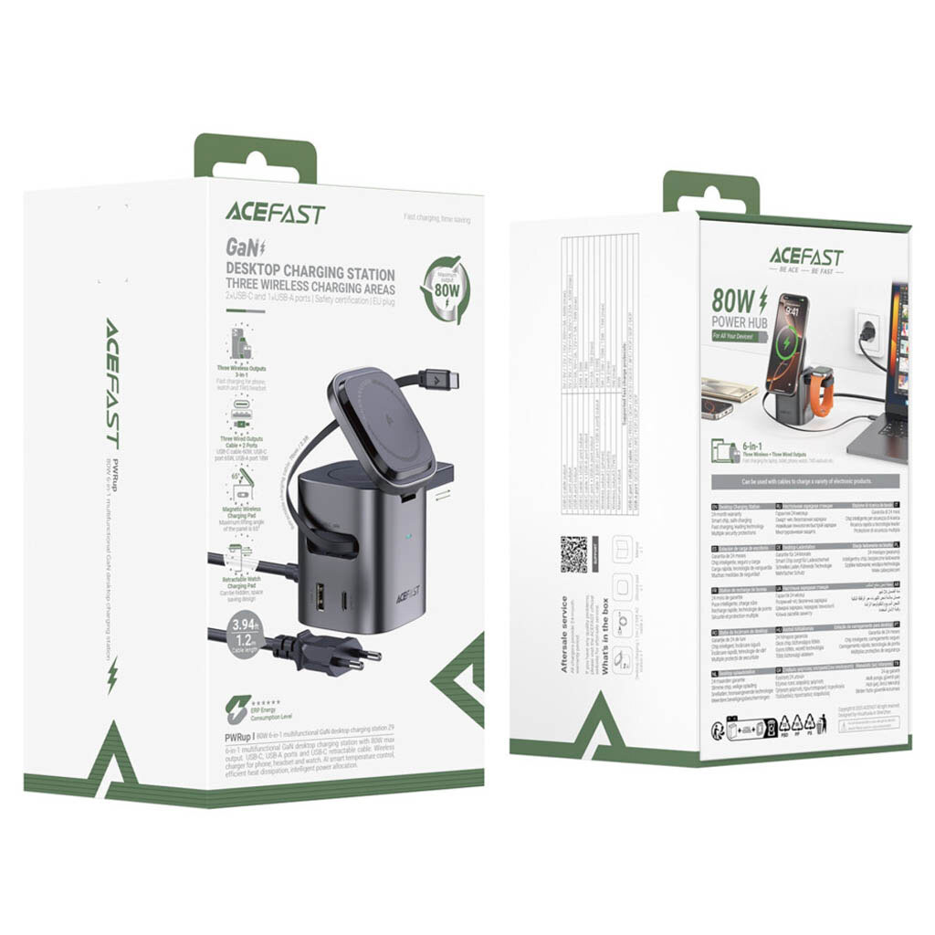 Бездротове ЗУ AceFast Z9, Сірий - № 8 Бездротове ЗУ AceFast Z9, Сірий - № 8