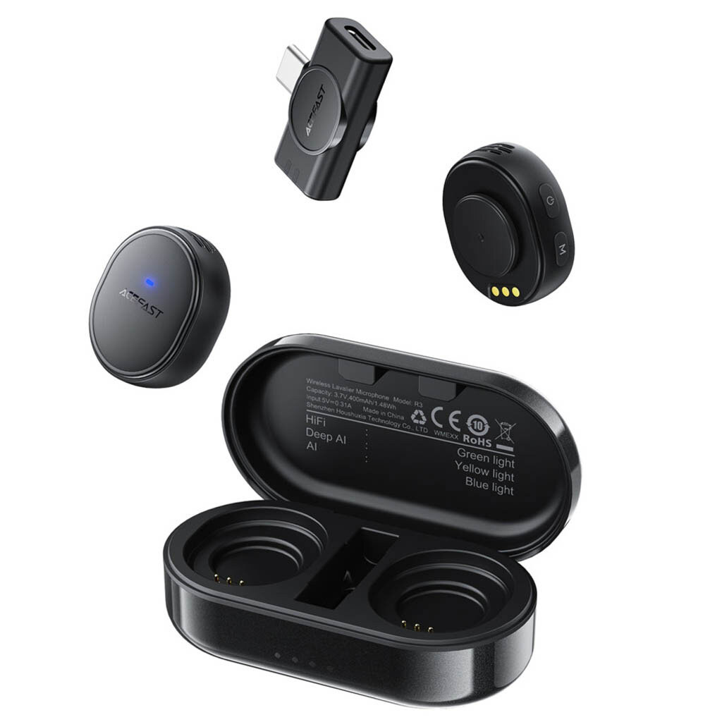 Мікрофон петличний AceFast R3, Чорний - № 5 Мікрофон петличний AceFast R3, Чорний - № 5