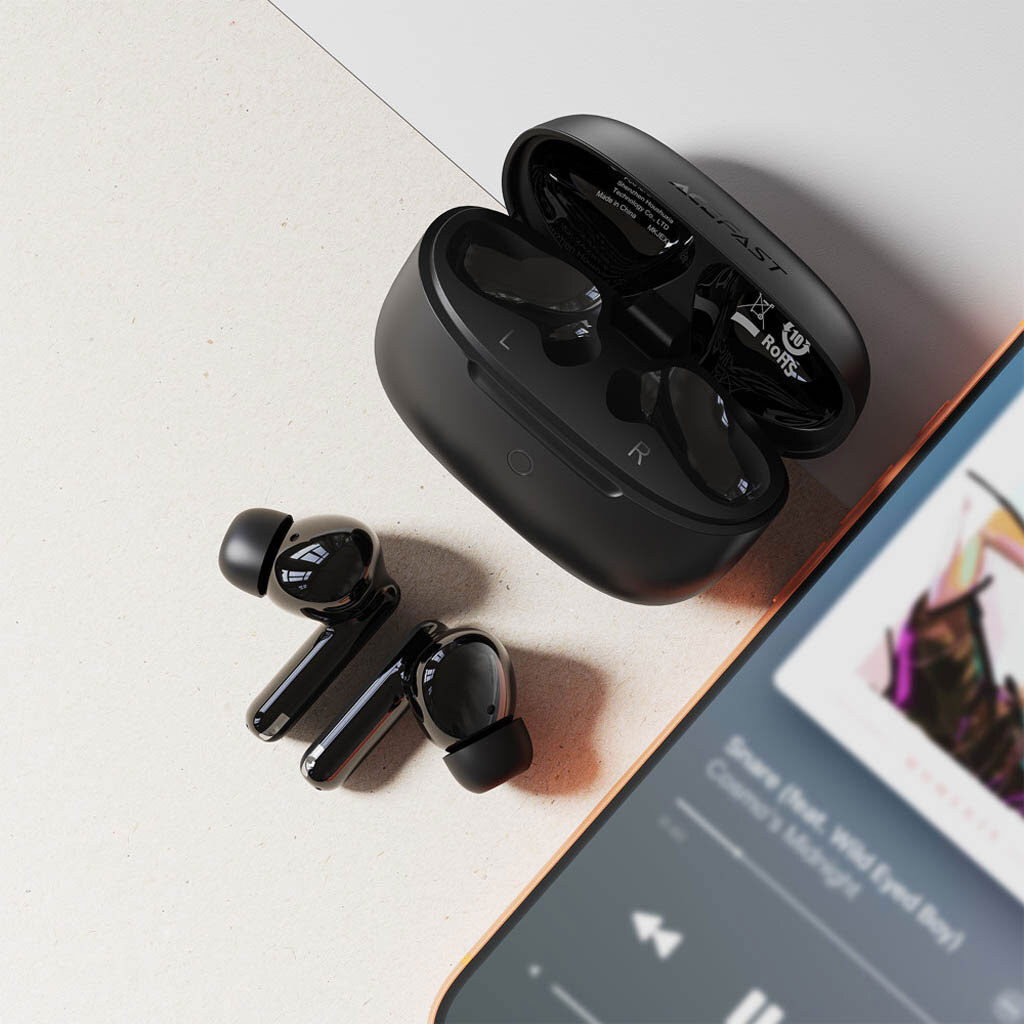 Bluetooth-гарнітура AceFast W7, Стерео, Чорний - № 4 Bluetooth-гарнітура AceFast W7, Стерео, Чорний - № 4