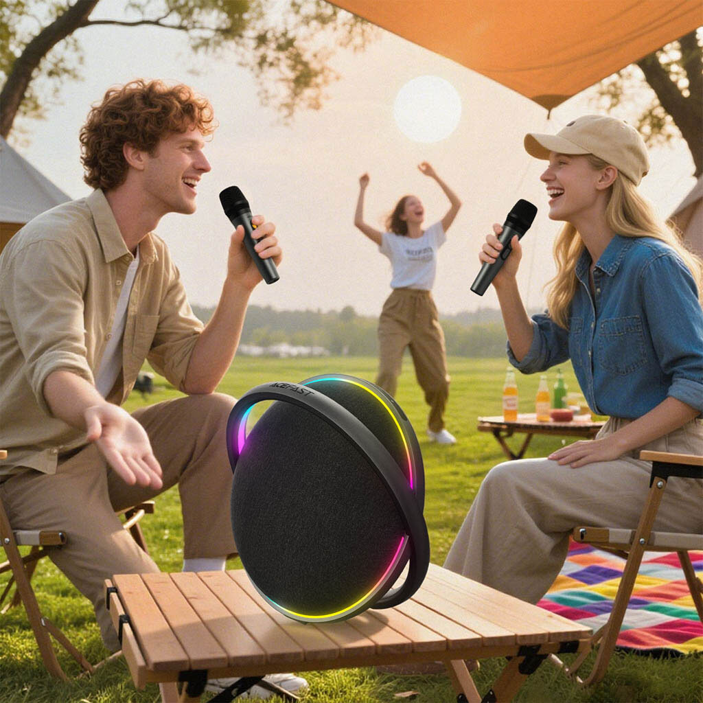 Портативная колонка AceFast K5 Max, Черный - № 7 Портативная колонка AceFast K5 Max, Черный - № 7