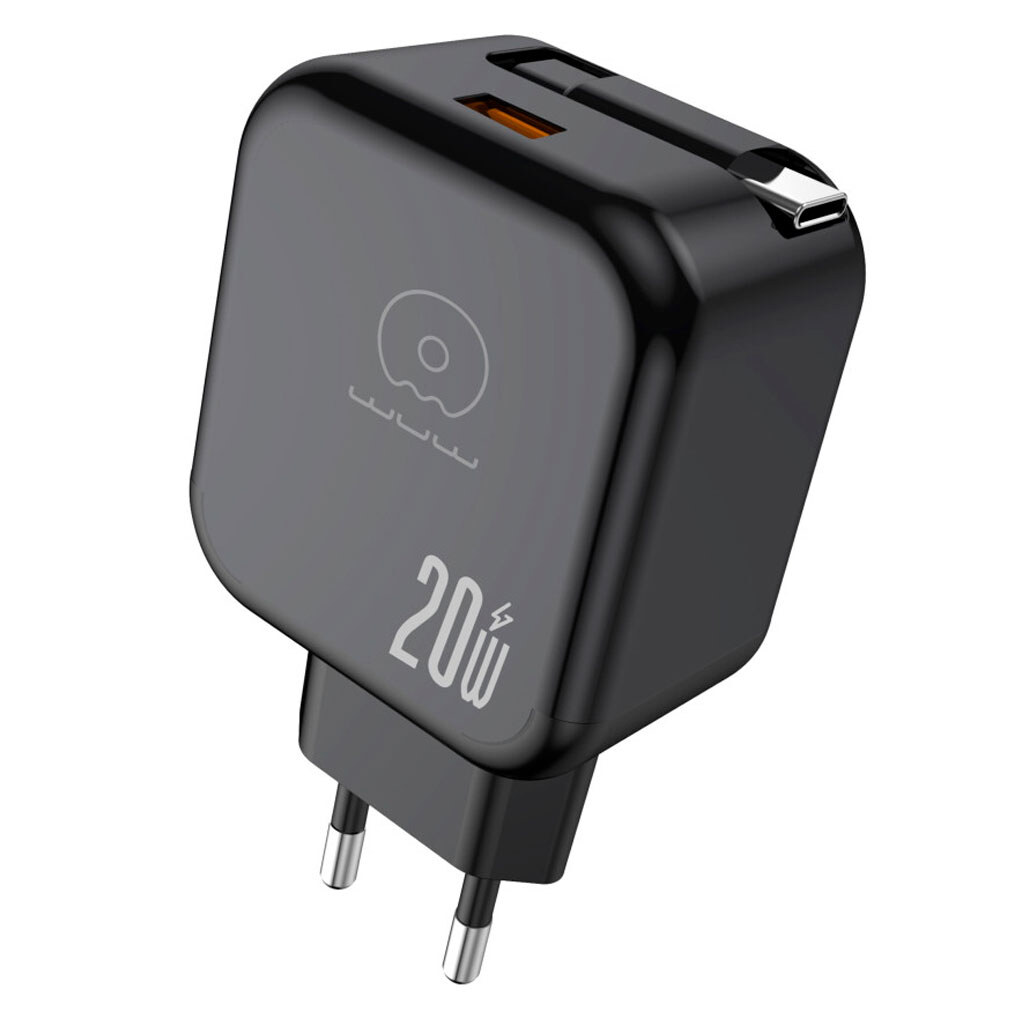 СЗУ WUW C269, З кабелем, Type-C, Чорний - № 1 СЗУ WUW C269, З кабелем, Type-C, Чорний - № 1