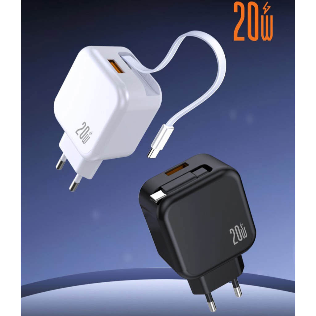 СЗУ WUW C269, З кабелем, Type-C, Чорний - № 3 СЗУ WUW C269, З кабелем, Type-C, Чорний - № 3