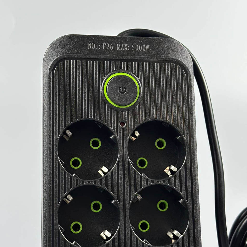 Сетевой удлинитель UA Power F26, 2.0 м., Черный - № 2 Сетевой удлинитель UA Power F26, 2.0 м., Черный - № 2